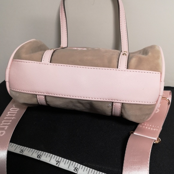 NWOT Juicy Couture Pink, Gold & Tan Women's Crossbody Plushie Soft w Hang Charm - Picture 7 of 10